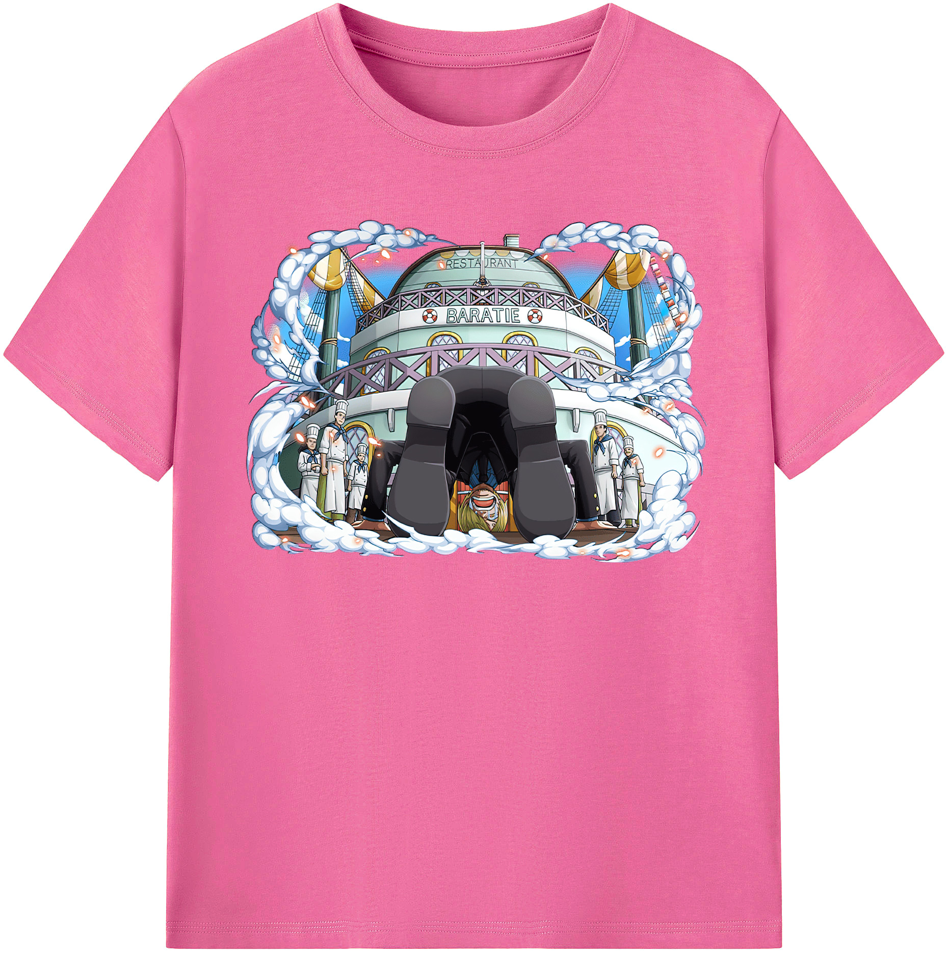 （画像用） ワンピース サンジ ONE PIECE Sanji レディースカジュアルプリントTシャツ（綿100％）